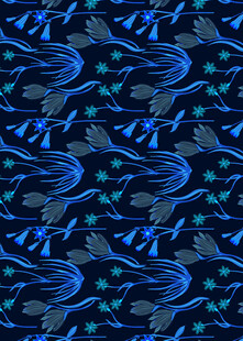 蓝色抽象波浪图案纹理