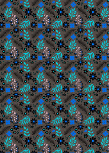 多彩花卉图案背景纹理