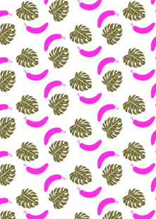 粉色背景动物图案无缝花纹