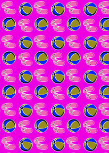 粉色背景卡通图案无缝纹理