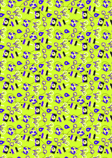 绿色花卉图案背景纹理