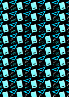 蓝黑科技风电脑图案背景