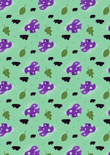 绿色底紫色图案装饰背景