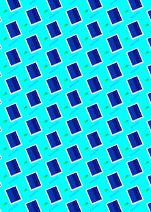 蓝绿方块几何图案背景