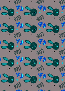 兔子图案背景纹理