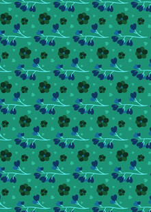 绿色花卉图案背景纹理