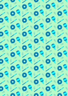 蓝绿相间几何图案背景