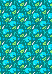 蓝绿相间的几何图案纹理