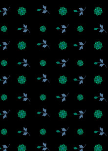 黑色底绿色图案几何花纹