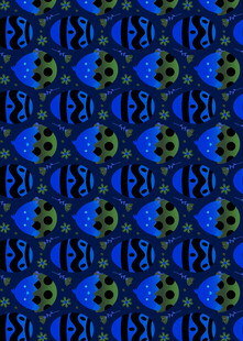 蓝色骷髅图案背景纹理