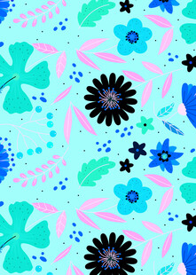 多彩花卉图案背景