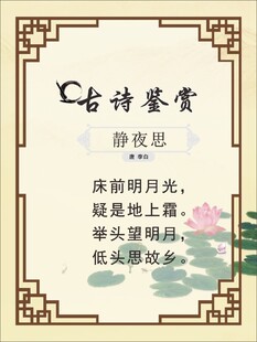 古诗鉴赏之静夜思