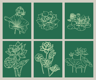 黑板风手绘花卉图案集