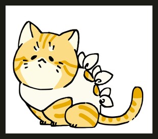 可爱猫咪背蝴蝶结装饰