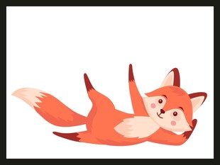 躺卧的可爱小狐狸