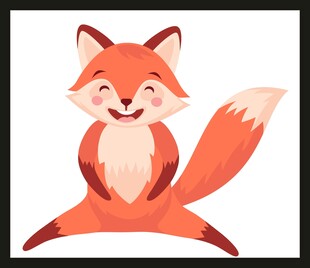 可爱狐狸卡通形象