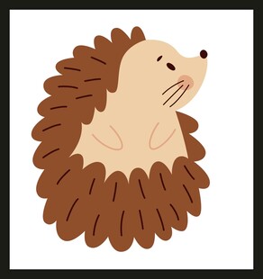 可爱卡通小刺猬形象