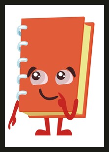 可爱卡通笔记本形象