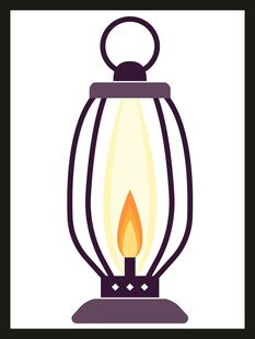 复古铁艺灯笼烛火摇曳