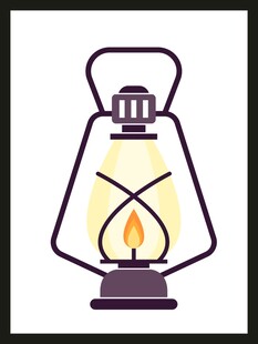 复古煤油灯图标
