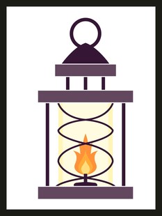 复古风火焰装饰灯笼