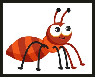 可爱卡通蚂蚁形象