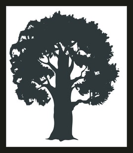 简约风格大树剪影图案