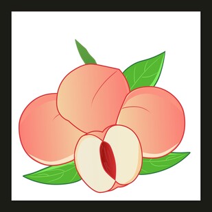 可爱插画桃子