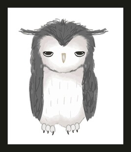 可爱卡通猫头鹰插画