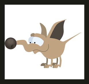 独眼长鼻卡通小怪兽