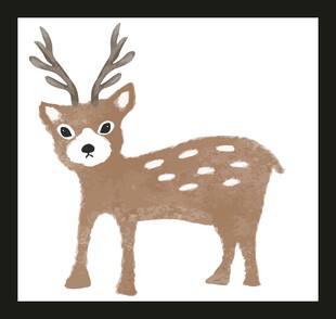 可爱卡通小鹿插画