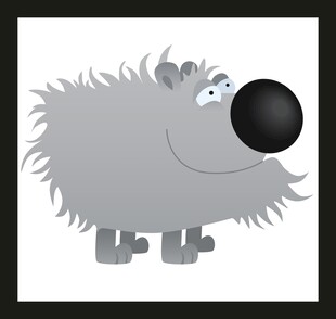 可爱毛茸茸卡通动物形象