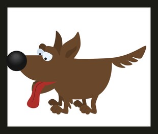 吐舌的卡通小狗