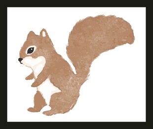 可爱松鼠插画