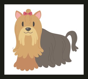 戴皇冠的约克夏犬