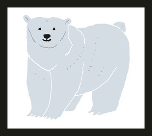 可爱北极熊插画
