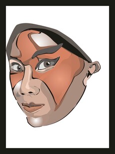 独特彩绘人脸艺术形象