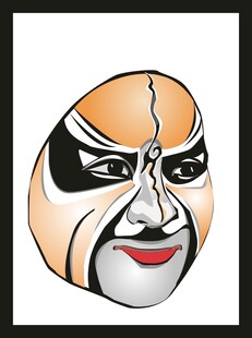 京剧脸谱特写