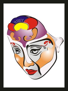 彩色创意面部艺术面具