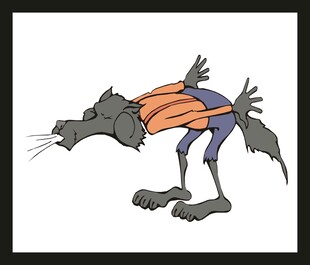 卡通狼形象展示