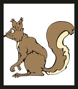 站立的松鼠插画