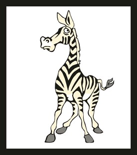卡通斑马形象