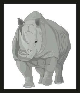 站立的犀牛插画