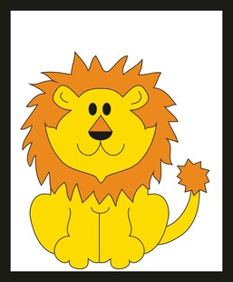 可爱卡通小狮子插画