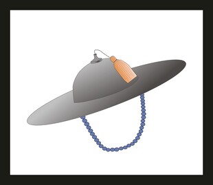 复古风宽檐帽配饰展示