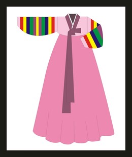 粉色韩服设计图