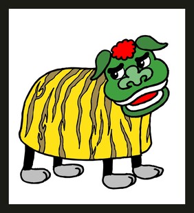 卡通老虎造型玩偶