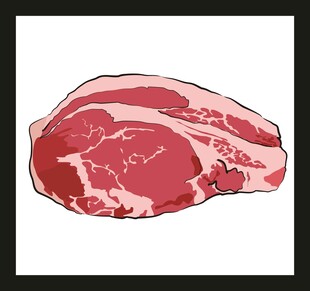 新鲜多汁的生牛排