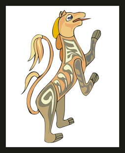 卡通风格站立马形象