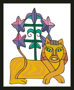 埃及风格狮身装饰图案